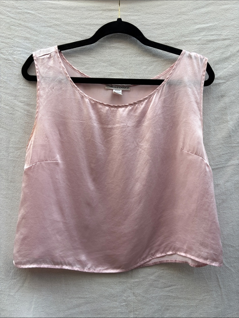 Pale Pink Silk Camisole Tank